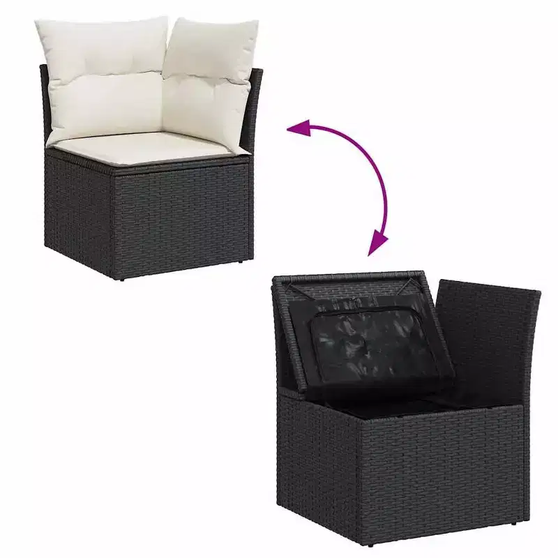vidaXL Salon de jardin moderne avec coussins de diverses couleurs