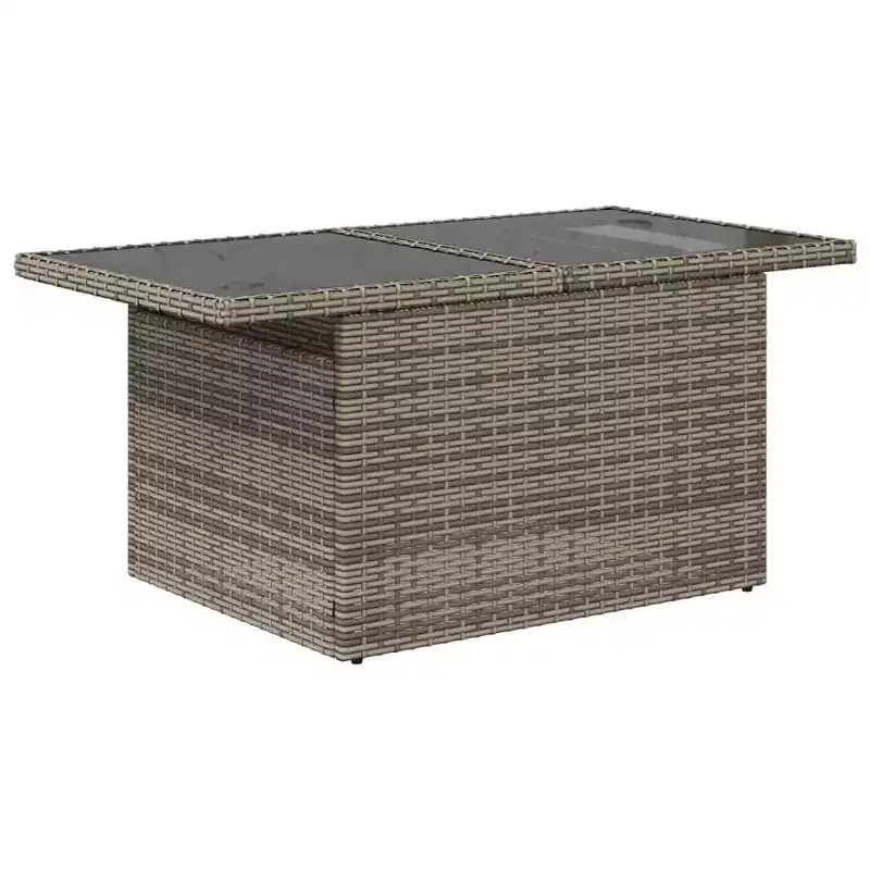 vidaXL Salon de jardin 6 pièces avec coussins, en résine tressée, modulable, table réglable, plusieurs couleurs
