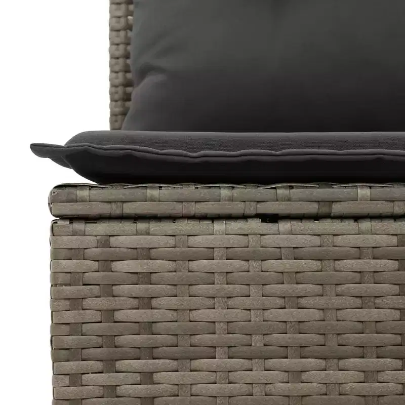 vidaXL Salon de jardin 6 pièces avec coussins, en résine tressée, modulable, table réglable, plusieurs couleurs