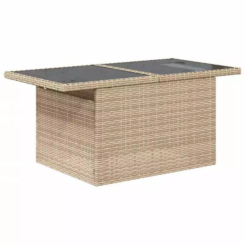 vidaXL Salon de jardin 6 pièces avec coussins, en résine tressée, modulable, table réglable, plusieurs couleurs