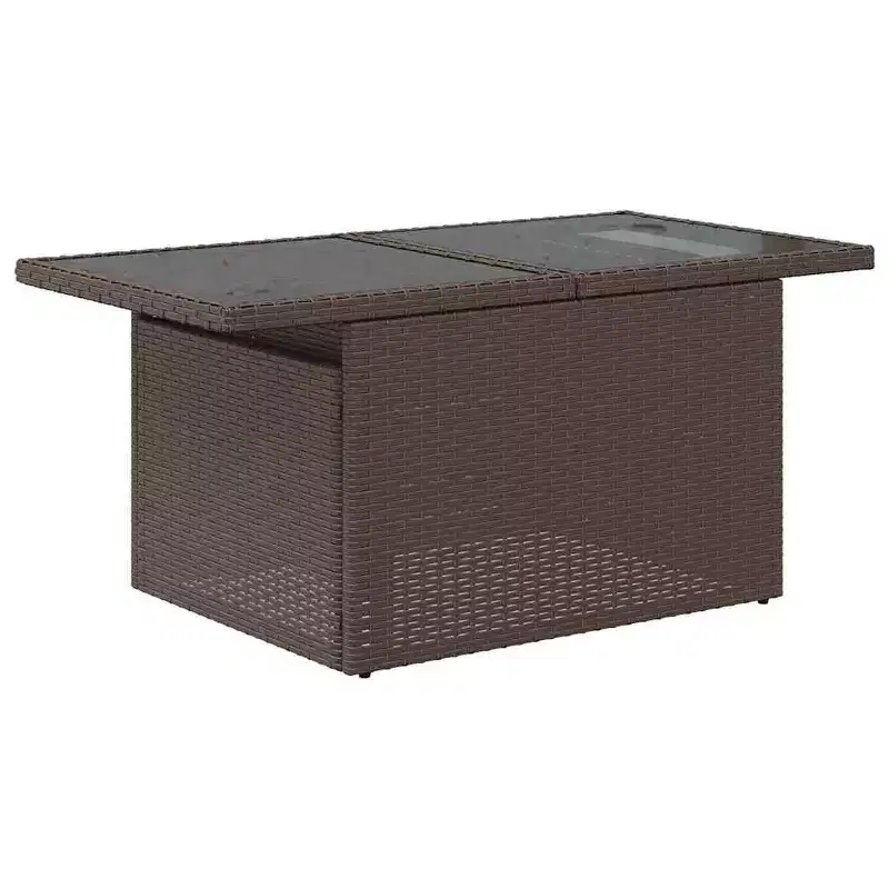vidaXL Salon de jardin 6 pièces avec coussins, en résine tressée, modulable, table réglable, plusieurs couleurs