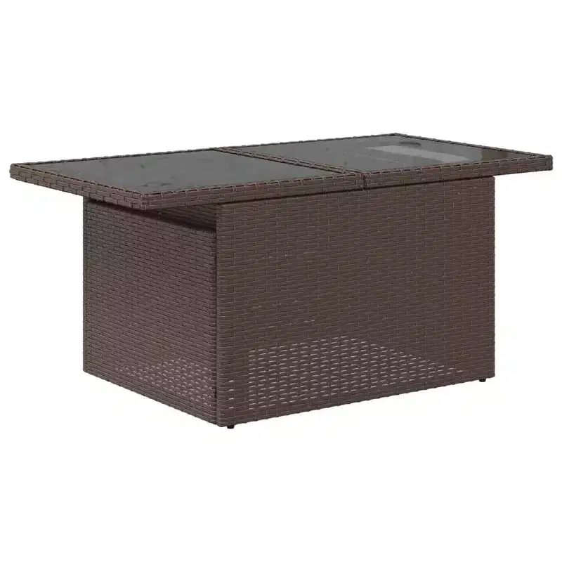 vidaXL Salon de jardin 6 pièces avec coussins, en résine tressée, modulable, table réglable, plusieurs couleurs