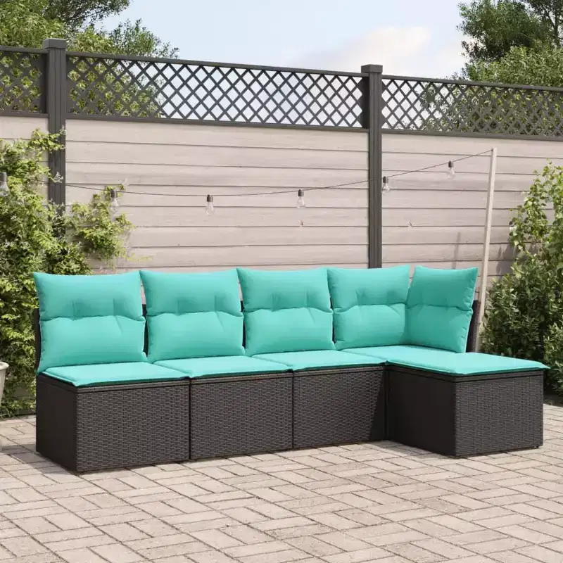 vidaXL Salon de jardin modulable avec coussins et design ajustable