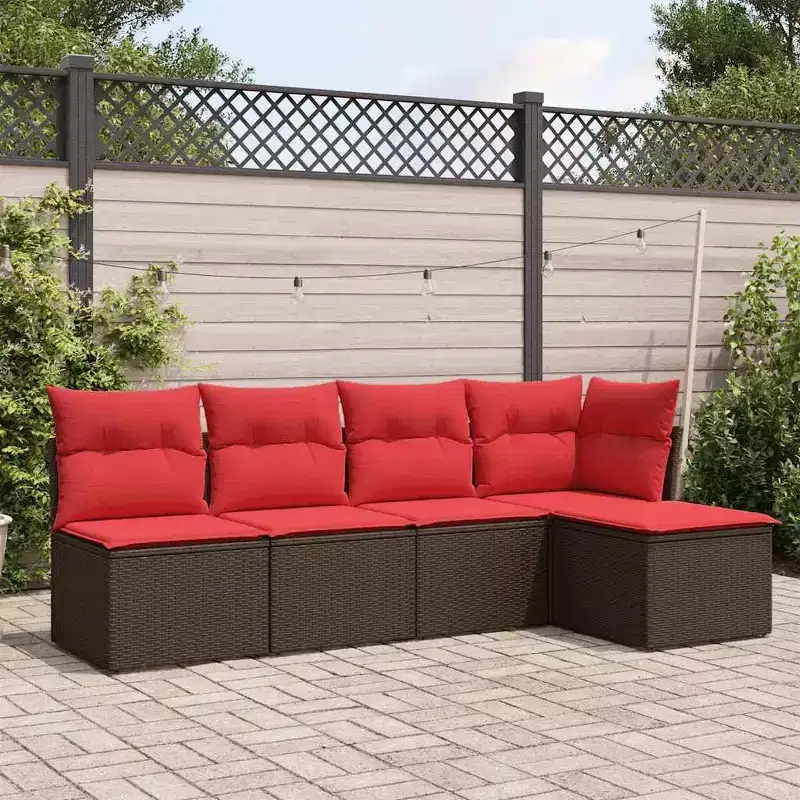 vidaXL Salon de jardin modulable avec coussins et design ajustable