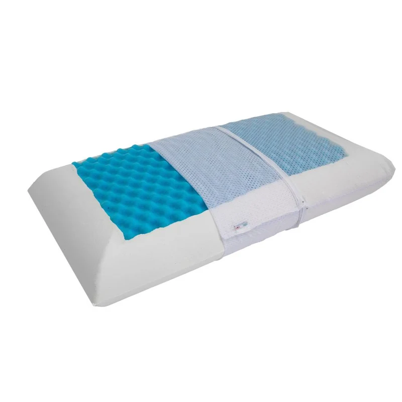 Cuscino in memory foam con inserto gel e federa rimovibile 72x42x15H cm
