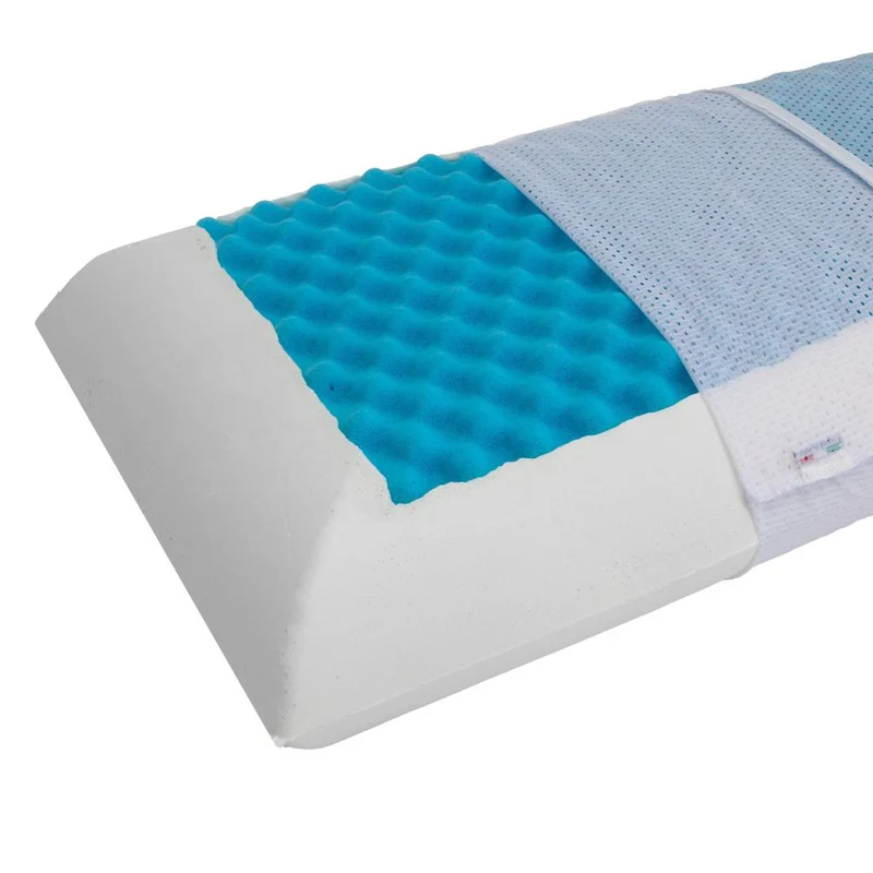 Cuscino in memory foam con inserto gel e federa rimovibile 72x42x15H cm