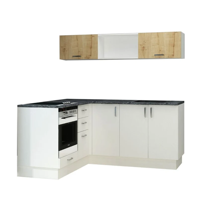 Cucina angolare reversibile con elettrodomestici colore bianco 180x160 cm - Cassino