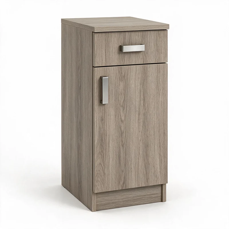 Mobile multiuso con anta e cassetto colore olmo 30x32x78H cm - Carl