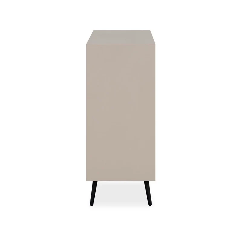 Madia con 2 ante e 3 cassetti colore sabbia e particolari neri 135x90H cm - Borgo
