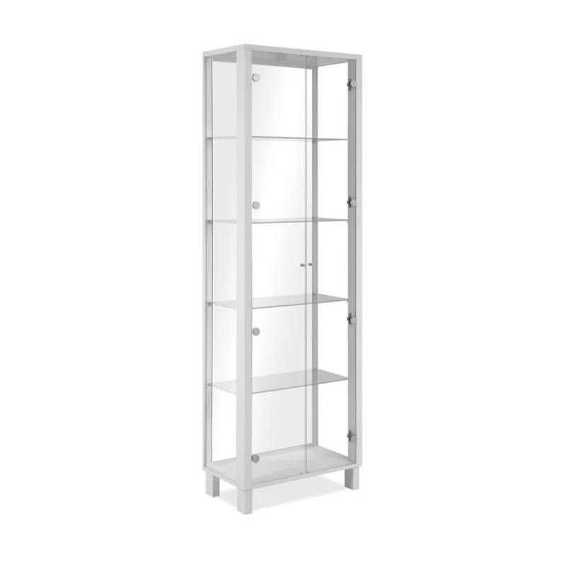 Vetrina con 2 ante e 4 ripiani colore bianco 62x189H cm - Albi52B