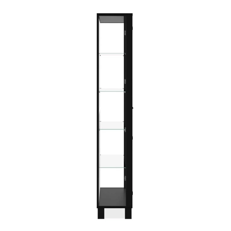 Vetrina con 2 ante e 4 ripiani colore nero 62x189H cm - Albi52B