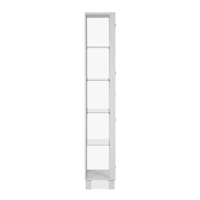 Vetrina con anta e 4 ripiani colore bianco 33x189H cm - Ermy