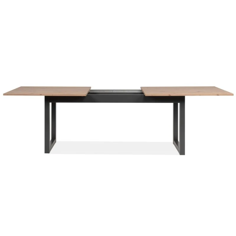 Tavolo allungabile colore quercia e antracite 200x90x75H cm - Manlio