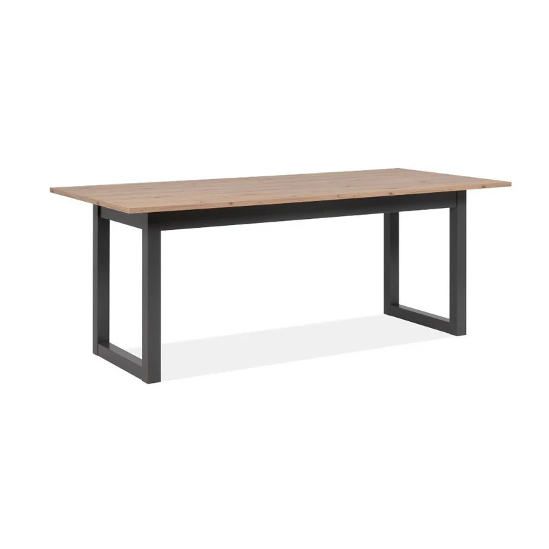 Tavolo allungabile colore quercia e antracite 200x90x75H cm - Manlio