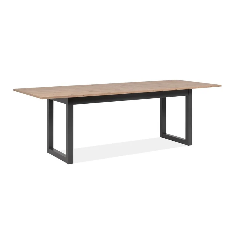 Tavolo allungabile colore quercia e antracite 200x90x75H cm - Manlio