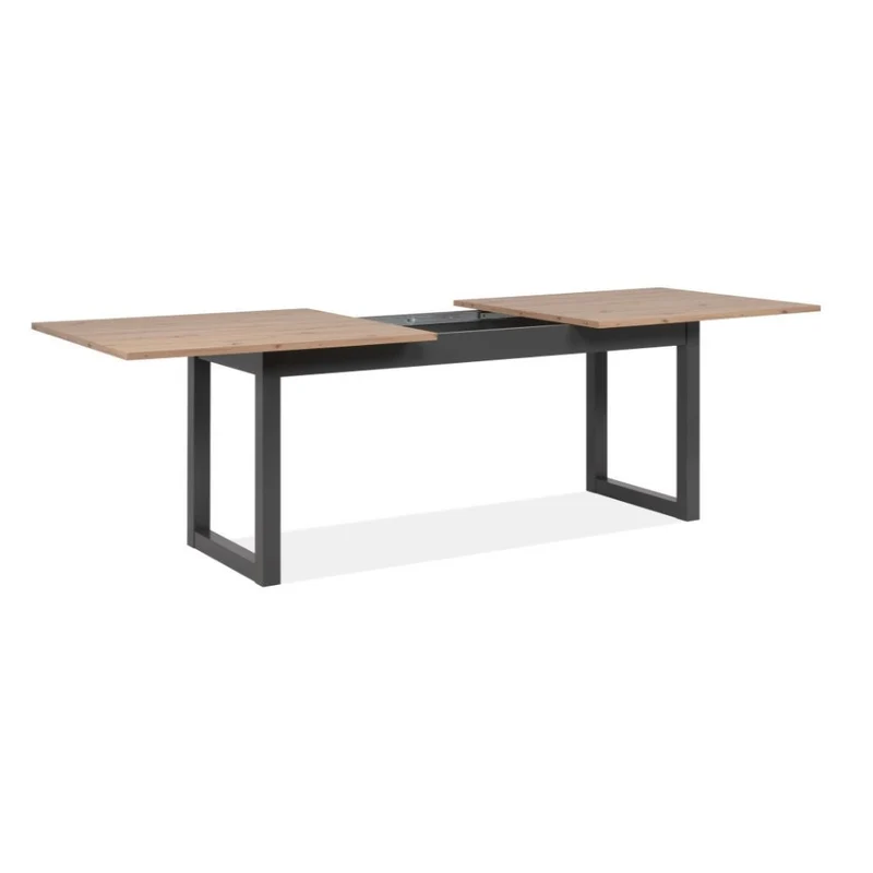 Tavolo allungabile colore quercia e antracite 200x90x75H cm - Manlio