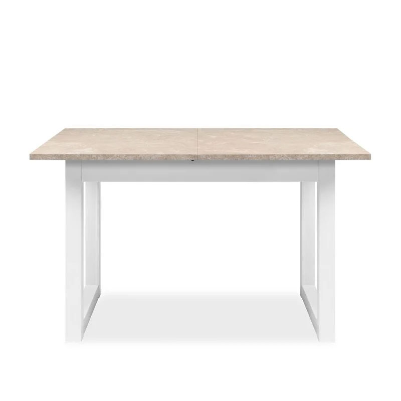 Tavolo allungabile color sabbia e bianco 120x80x75H cm - Meggy