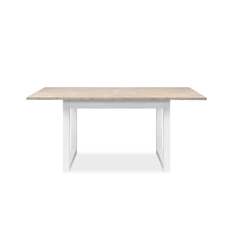 Tavolo allungabile color sabbia e bianco 120x80x75H cm - Meggy