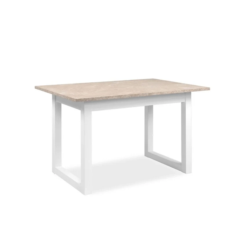 Tavolo allungabile color sabbia e bianco 120x80x75H cm - Meggy