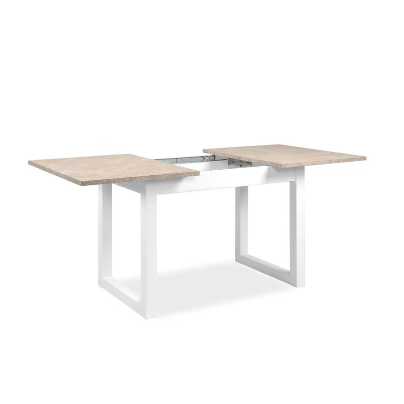Tavolo allungabile color sabbia e bianco 120x80x75H cm - Meggy