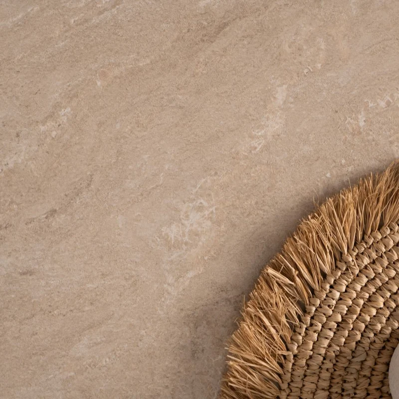 Tavolo allungabile color sabbia e bianco 120x80x75H cm - Meggy