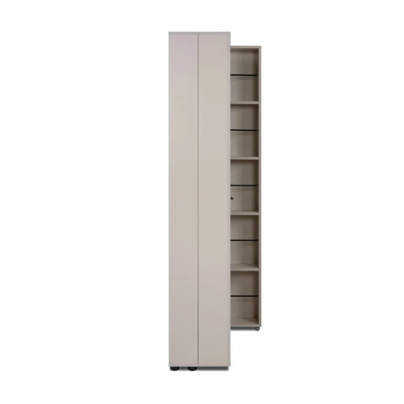 Scarpiera 2 ante con scomparti colore cashmere 74x181H cm - Magika