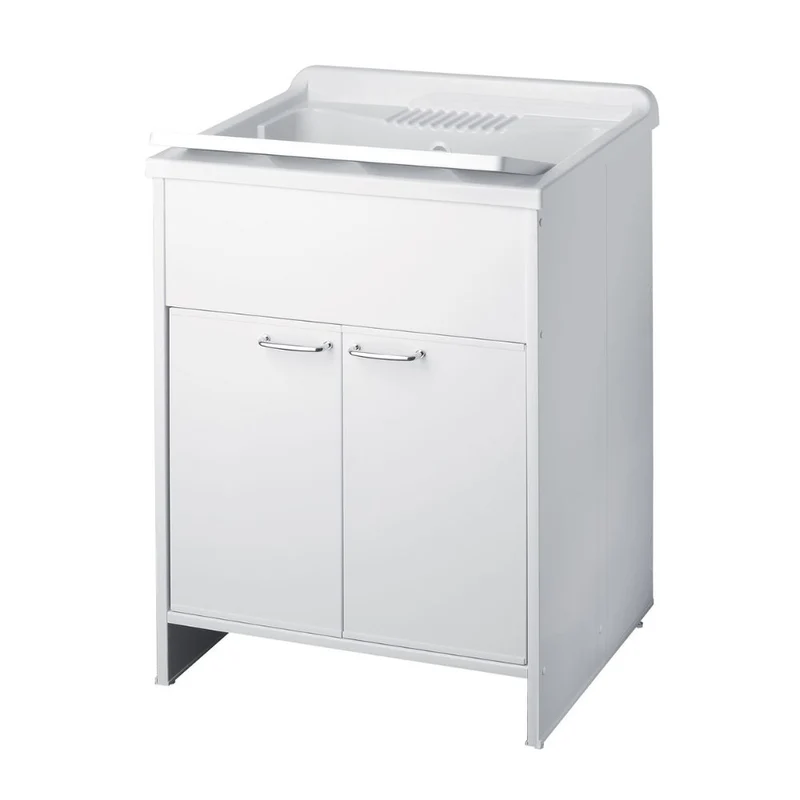 Mobile lavatoio in PVC colore bianco 60x60x85H cm - Laden