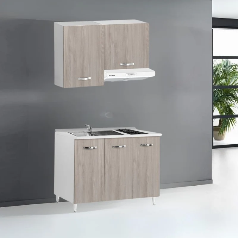Cucina monoblocco completa colore olmo 120 cm - Sara
