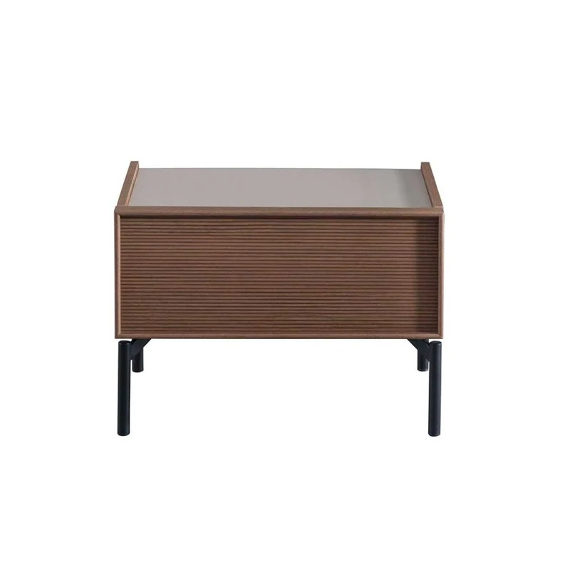 Camera da letto con letto contenitore e armadio con specchi colore beige e kaplan - Vega