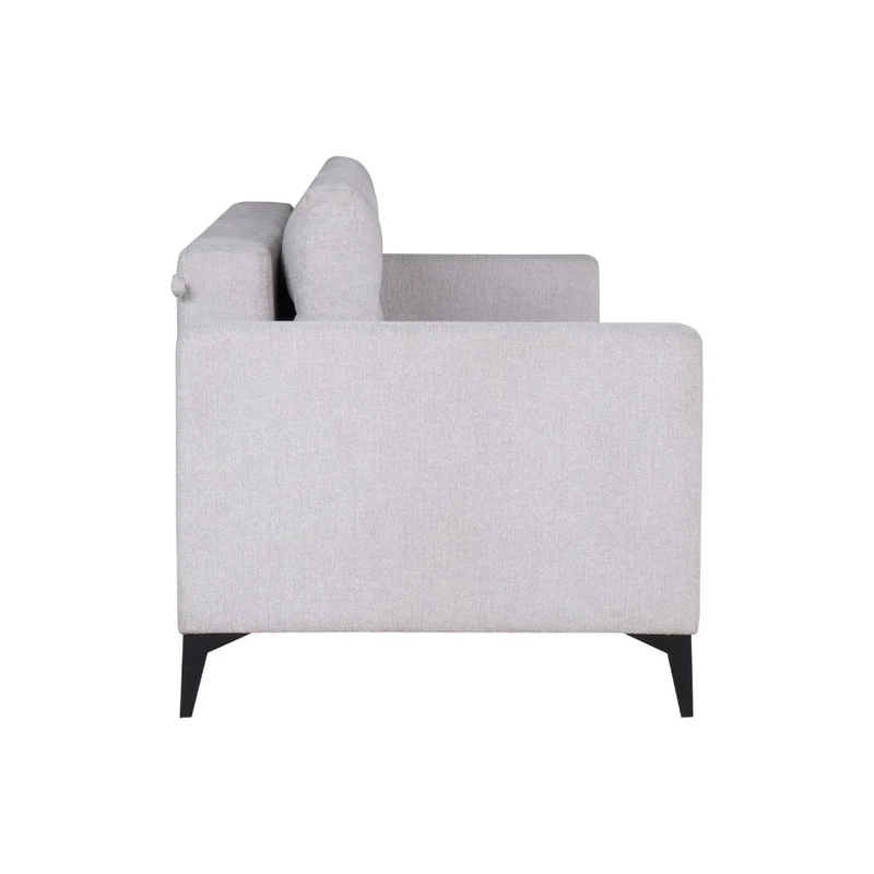 Divano con carrello estraibile e schienale ribaltabile 3 posti grigio chiaro - Derry