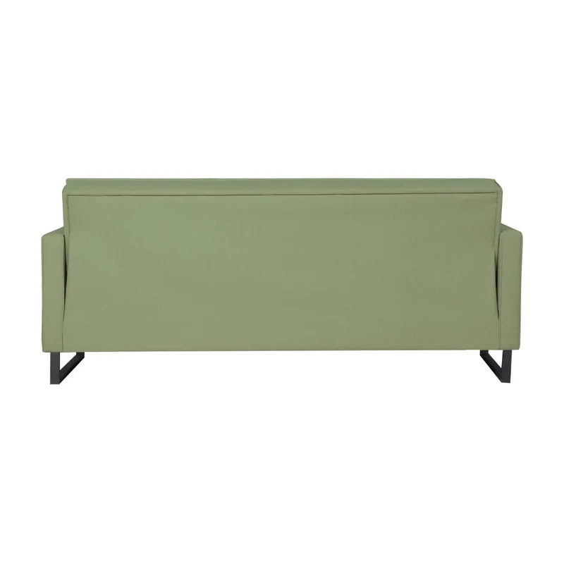 Divano letto con contenitore 3 posti in vellutino colore verde oliva - Legen