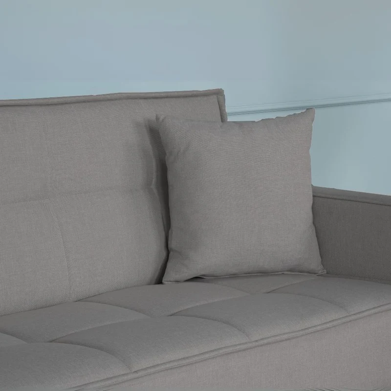 Divano letto con contenitore 3 posti in vellutino colore grigio - Legen