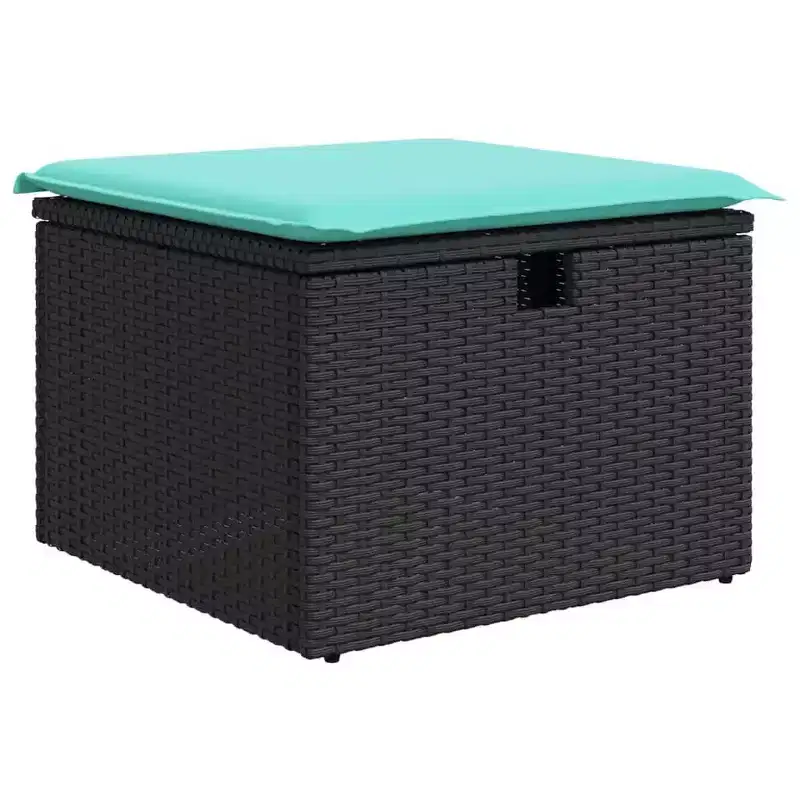 vidaXL Salon de jardin 5 pcs Marron et rouge 231 x 117 x 85 cm