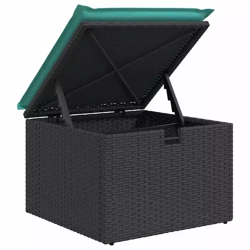 vidaXL Salon de jardin 5 pcs Marron et rouge 231 x 117 x 85 cm