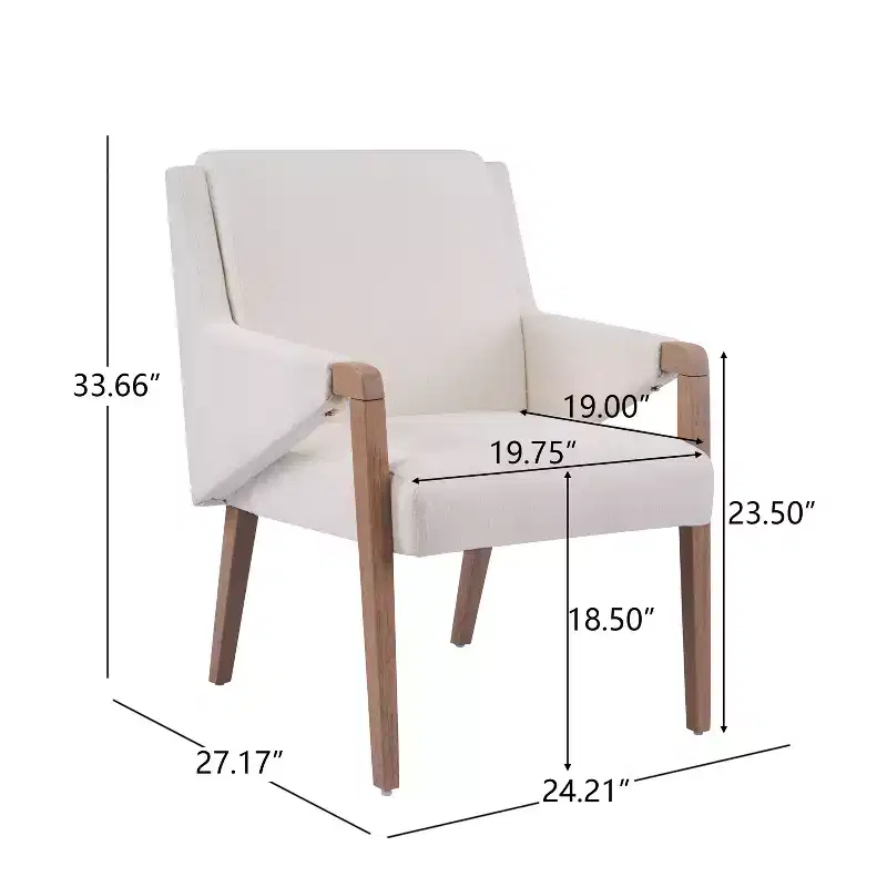 Christopher Knight Home Harish Ensemble de salle à manger moderne 7 pièces en bois d'hévéa rembourré en lin avec table rectangulaire