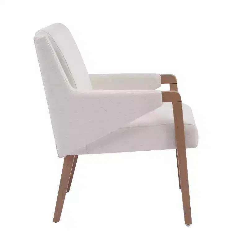 Christopher Knight Home Harish Ensemble de salle à manger moderne 7 pièces en bois d'hévéa rembourré en lin avec table rectangulaire