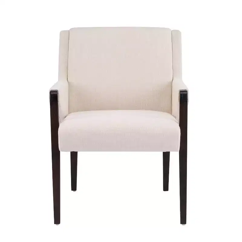 Christopher Knight Home Harish Ensemble de salle à manger moderne 7 pièces en bois d'hévéa rembourré en lin avec table rectangulaire