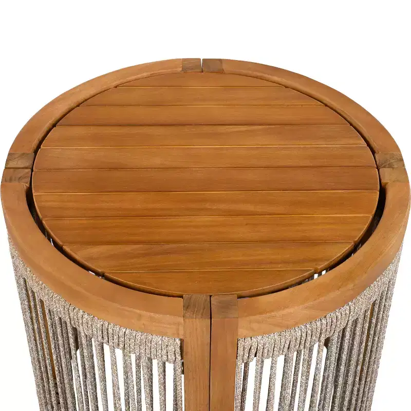 Christopher Knight Home Krizzix Ensemble de 3 pièces de mobilier d'extérieur bohème en bois d'acacia et corde tressée avec coussins