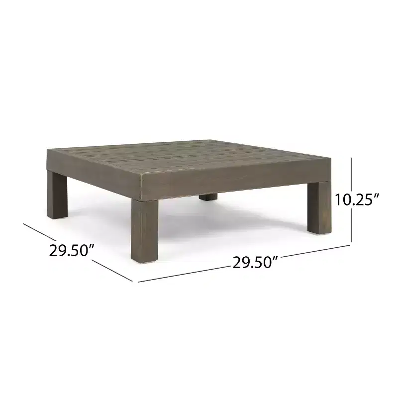 GDFStudio Elowen Ensemble 3 pièces de conversation d'extérieur à accoudoir droit en bois d'acacia et tissu déperlant avec dossier en X