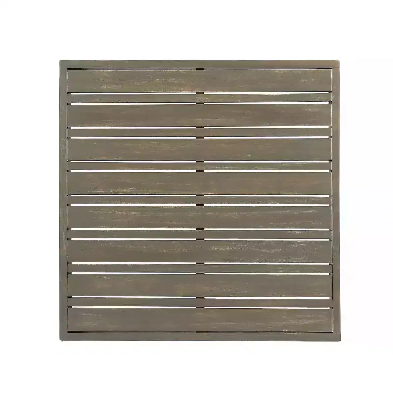 GDFStudio Elowen Ensemble 3 pièces de conversation d'extérieur à accoudoir droit en bois d'acacia et tissu déperlant avec dossier en X