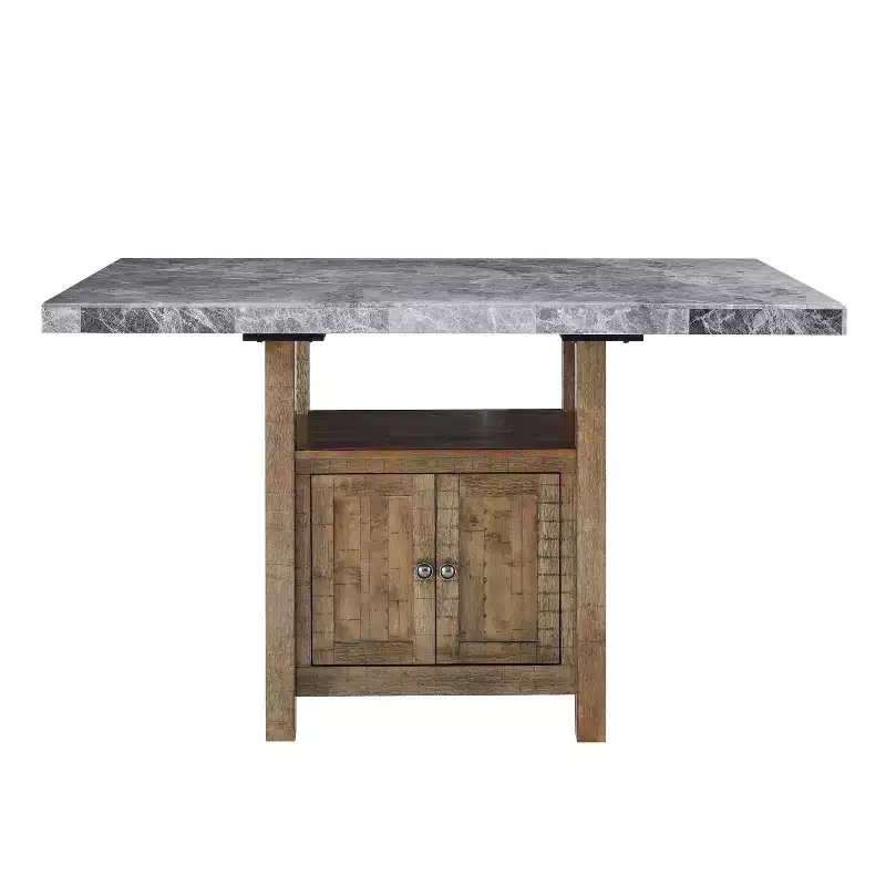 Ensemble de salle à manger 8 pièces Grayson en marbre gris/bois flotté - Steve Silver Co.