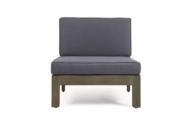Ensemble de canapés d'extérieur modulaires en bois d'acacia en forme de U à 8 pièces Dominic Christopher Knight Home avec coussins
