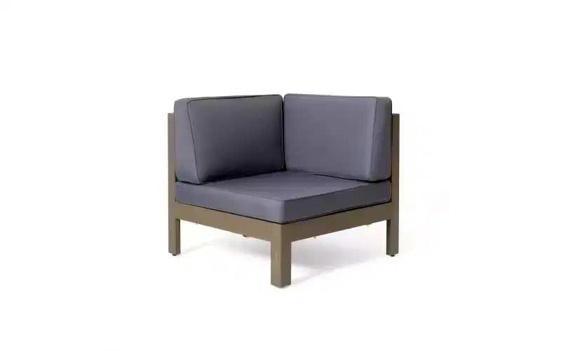 Ensemble de canapés d'extérieur modulaires en bois d'acacia en forme de U à 8 pièces Dominic Christopher Knight Home avec coussins
