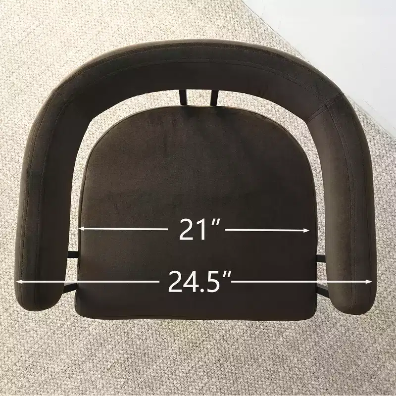 Ensemble de salle à manger 7 pièces avec chaises en velours, table ovale noire moderne et fauteuils rembourrés avec pieds en métal pour salle à manger - Panipeachy