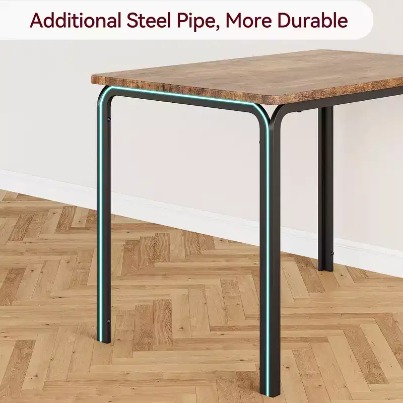 Ensemble table à manger compacte peu encombrante pour 2 personnes - Table carrée moderne avec 2 chaises - Parfait pour les petits appartements, les cuisines ou les coins repas