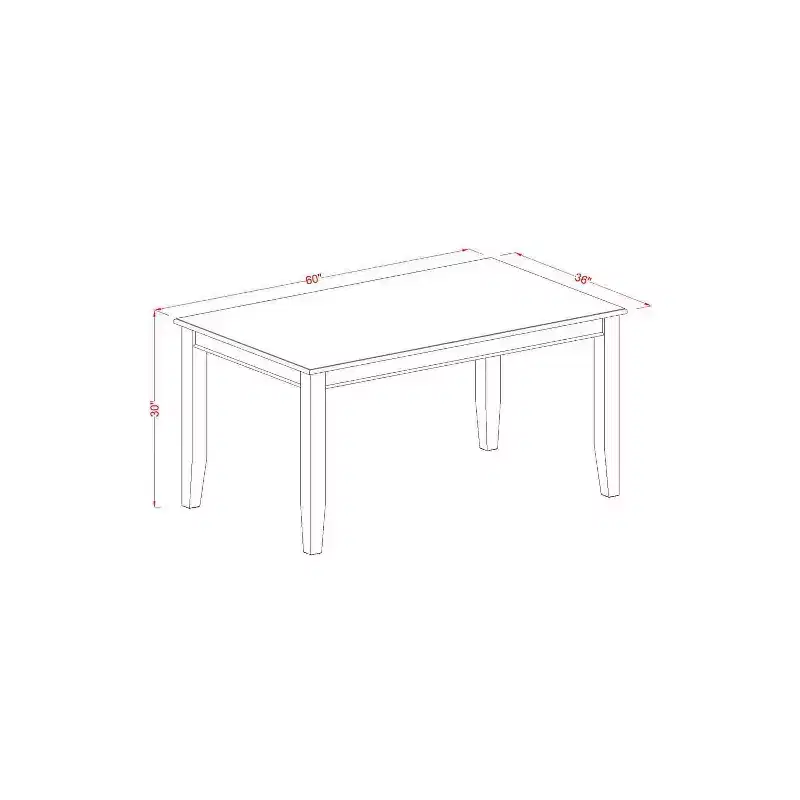 Salle à manger Ensemble de meubles 7 pièces Table et chaises Style éclectique Finition acajou