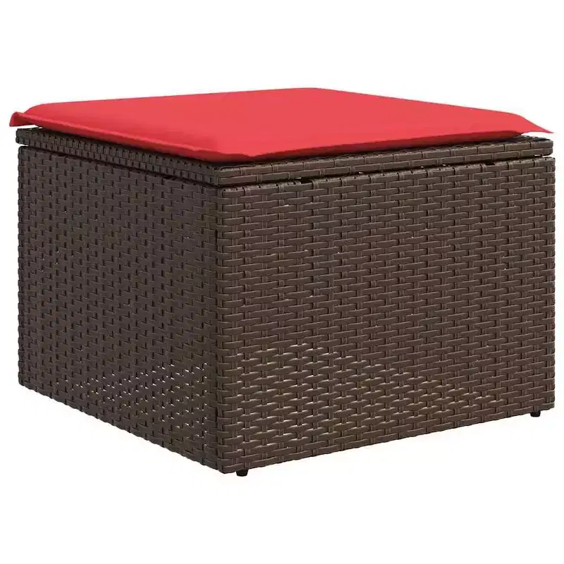 vidaXL Salon de jardin 10 pcs avec coussins résine tressée gris