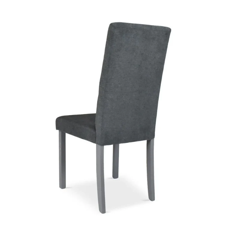 Set 2 Sedia imbottita con struttura in legno e tessuto colore grigio - Eric