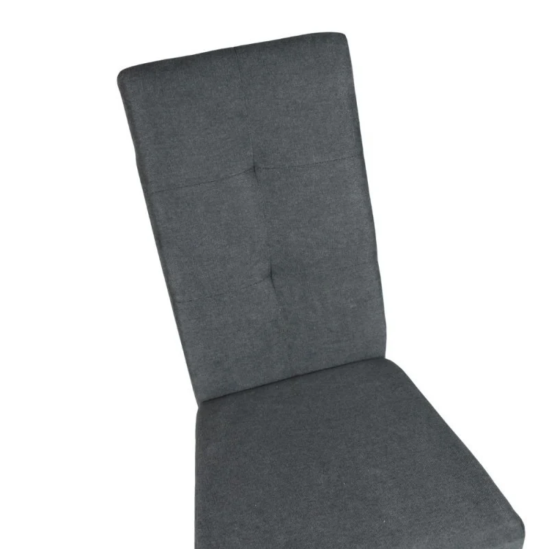 Set 2 Sedia imbottita con struttura in legno e tessuto colore grigio - Eric