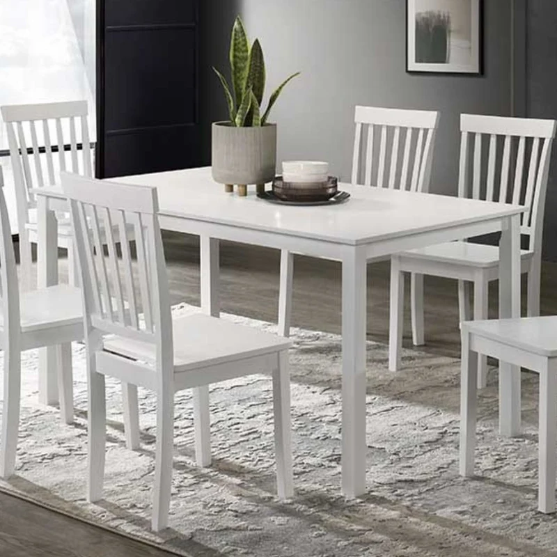 Tavolo rettangolare colore bianco opaco laccato 140x80x74H cm - Dori